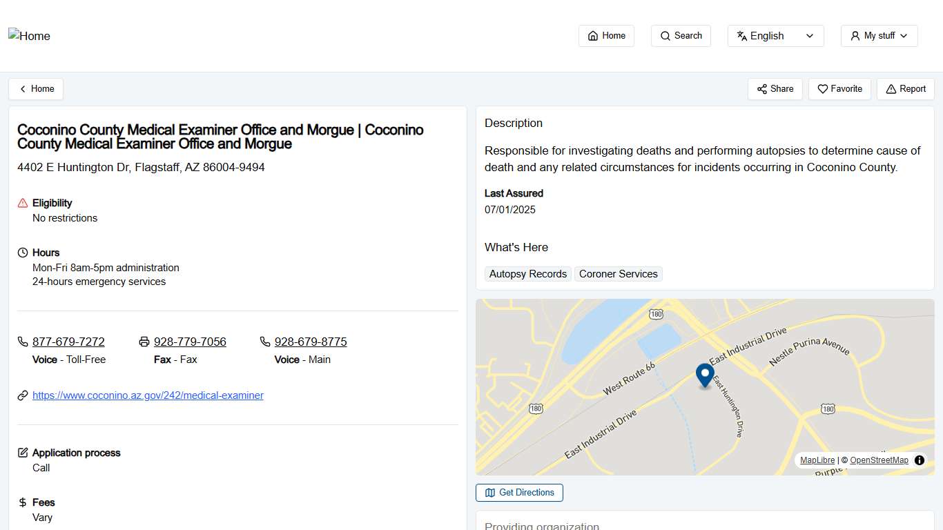 Coconino County Medical Examiner Office and Morgue | Coconino County Medical Examiner Office and Morgue