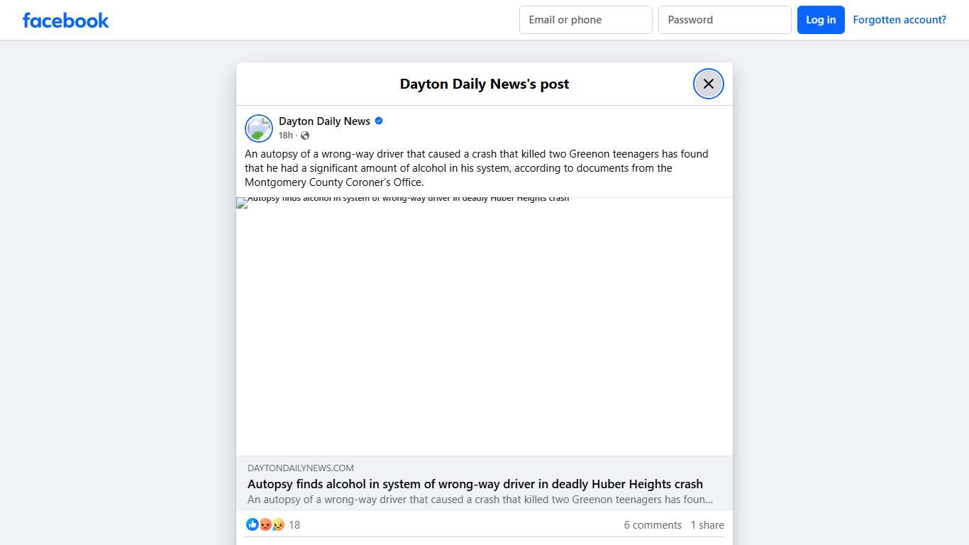 An autopsy of a wrong-way driver that... - Dayton Daily News | Facebook