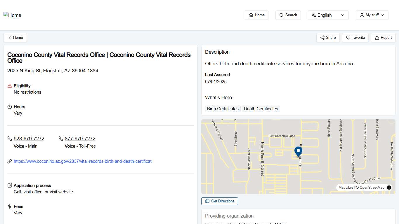 Coconino County Vital Records Office | Coconino County Vital Records Office